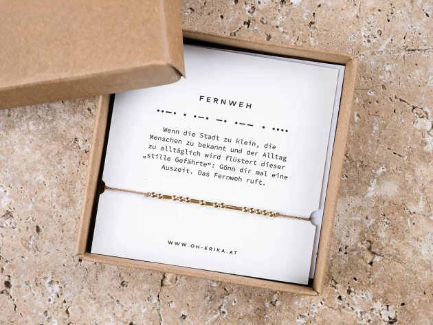 Morsecode Armband "Fernweh"