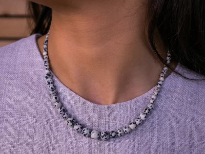 Halskette aus Dalmatiner Jaspis made in Austria
