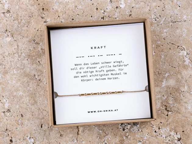 Morsecode Armband "Kraft"