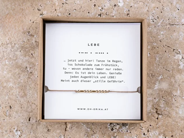Morsecode Armband "Lebe"